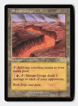 Shivan Gorge 326 Rare Urza's Saga Magic: The Gathering Near Mint - Image 1