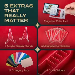 BRAND NEW 4-Row Mtg Trading Card Storage Box Kit Display Windows 3000+ Cards! - Image 3