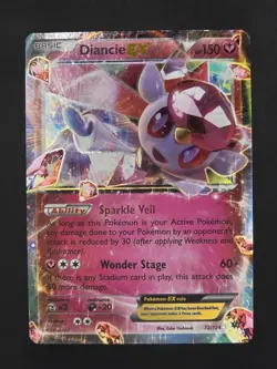 Diancie EX 72/124 Ultra Rare Pokemon TCG XY - Fates Collide NM - Image 1