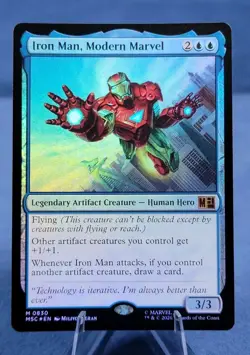 Iron Man, Modern Marvel Foil, Magic the Gathering: Marvel Super Heroes Commander - Image 1