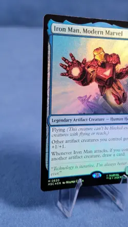 Iron Man, Modern Marvel Foil, Magic the Gathering: Marvel Super Heroes Commander - Image 5
