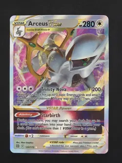 Arceus VSTAR 123/172 Ultra Rare Pokemon TCG SWSH09: Brilliant Stars NM - Image 1