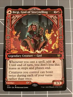 MTG Kaldheim, Birgi, God of Storytelling / Harnfel, Horn of Bounty - Showcase - Image 1