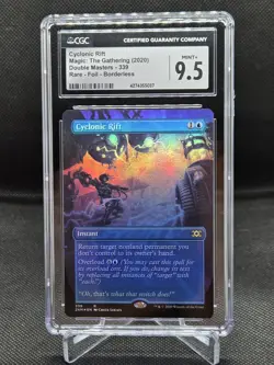 MTG Double Masters Foil Borderless Cyclonic Rift 339 CGC Mint+ 9.5 - Image 1
