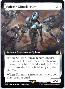 #486 Solemn Simulacrum (Extended Art) Universes Beyond: Fallout Rare - Image 1