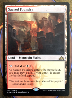MTG Sacred Foundry - Guilds of Ravnica #254 NM Rare - Magic: The Gathering - Image 1