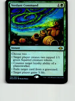 Verdant Command 182 Rare Modern Horizons 2 Magic: The Gathering Foil LP - Image 1