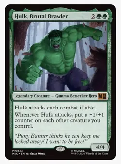 Hulk, Brutal Brawler Commander: Marvel Super Heroes Foil - Image 1