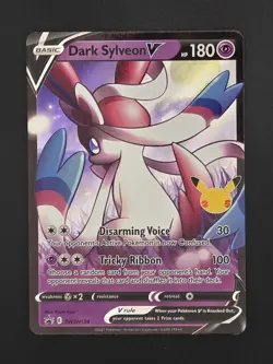 Dark Sylveon V - SWSH134 Promo Pokemon TCG SWSH: Sword & Shield Promo Cards NM - Image 1