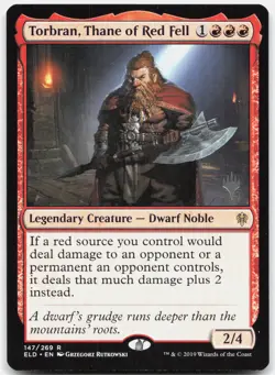 Torbran, Thane of Red Fell 147 NM Throne of Eldraine Rare Magic: The Gathering - Image 1
