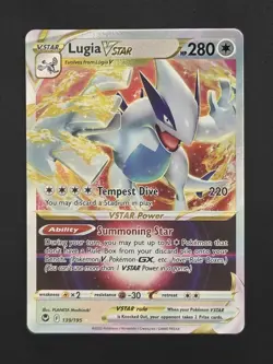 Lugia VSTAR 139/195 Ultra Rare Pokemon TCG SWSH12: Silver Tempest NM - Image 1