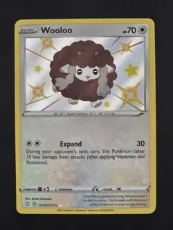 Wooloo SV103/SV122 Shiny Holo Rare Pokemon TCG Shining Fates: Shiny Vault NM - Image 1