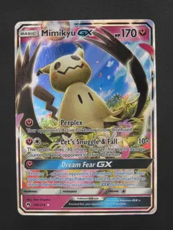 Mimikyu GX 149/214 Ultra Rare Pokemon TCG SM - Lost Thunder NM - Image 1