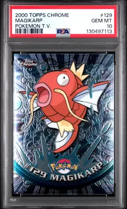 PSA 10 Topps Chrome Pokemon T.V 129 Magikarp Graded Pokemon Card - Image 1