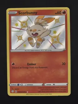 Scorbunny SV015/SV122 Shiny Holo Rare Pokemon TCG Shining Fates: Shiny Vault NM - Image 1