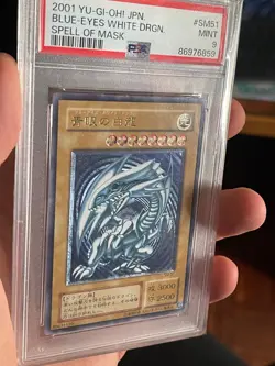 Yugioh Blue-eyes White Dragon SM-51BLUE GLOSS psa 9 - Image 1