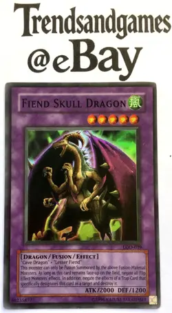 YUGIOH - FIEND SKULL DRAGON - LOD-039 - SUPER RARE - NEAR M - LEGACY OF DARKNESS - Image 1