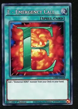 E - Emergency Call - LDS3-EN108 - Common - 1st Edition - Yugioh - Image 1