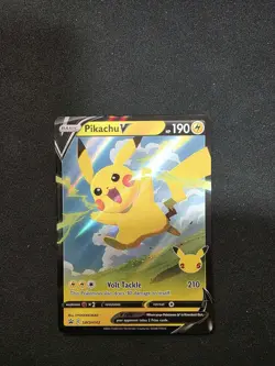 PIKACHU V - SWSH143 - BLACK STAR PROMO - CELEBRATIONS - POKEMON CARD - Image 1