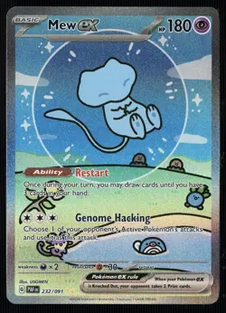 Pokemon TCG - S&V Paldean Fates: Mew EX (Bubble Mew) #232/091 SIR NM - Image 1
