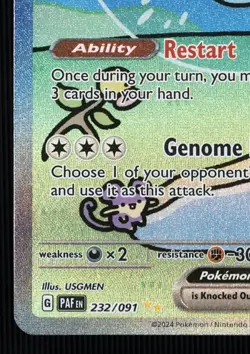 Pokemon TCG - S&V Paldean Fates: Mew EX (Bubble Mew) #232/091 SIR NM - Image 4