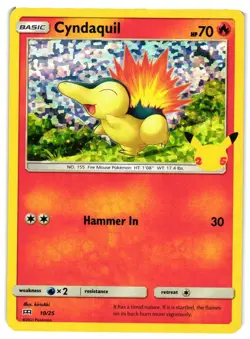 Pokemon TCG Cyndaquil 10/25 Promo McDonald's 25th Anniversary Promos NM - Image 1