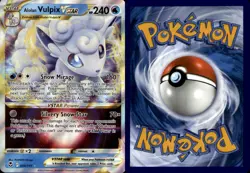 Alolan Vulpix VSTAR 034/195 Holo VSTAR Rare Silver Tempest Pokemon Near Mint - Image 3