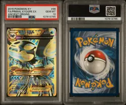 2015 POKEMON XY ANCIENT ORIGINS #96 FULL ART/PRIMAL KYOGRE EX PSA 10 - Image 3