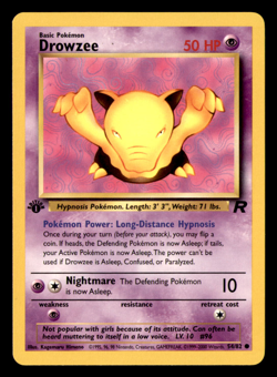 Pokemon 1st Edition Team Rocket (2000) Drowzee 54/82 PACK FRESH - Common - NM - Image 1