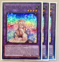 Yugioh! 3x Weaver of Fairy Tails BLZD-EN033 Super Rare 1st Ed NM - Image 1