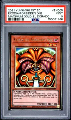 2021 YU-GI-OH! MAXIMUM GOLD: EL DORADO #EN005 EXODIA THE FORBIDDEN ONE PSA 9 - Image 1