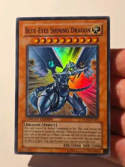 Yugioh Blue-Eyes Shining Dragon MOV-EN001 Super Rare LP - Image 3