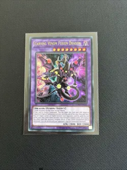 Yugioh Starving Venom Fusion Dragon LEDD-ENC25 Ultra Rare 1st Edition Near Mint - Image 1
