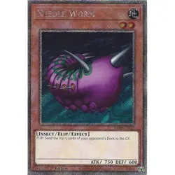 Yugioh RA04-EN112 - Needle Worm - Platinum Secret Rare - 1st Edition NM Card - Image 1