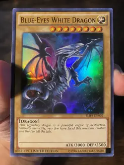 Yugioh NM Blue-Eyes White Dragon Shonen Jump Ultra Rare Holo LE JMPS-EN002 - Image 1