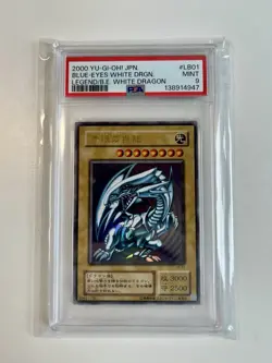 Blue-Eyes White Dragon LB-01 PSA 9 Yu-Gi-Oh! 青眼の白龍フルーア Japanese, 2000 Ultra Rare - Image 3