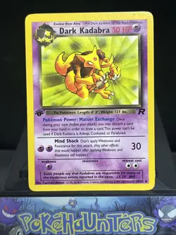 Pokemon Card Dark Kadabra 39/82 1st Edition Team Rocket WOTC Light Play - Image 1