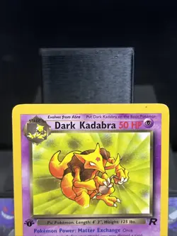 Pokemon Card Dark Kadabra 39/82 1st Edition Team Rocket WOTC Light Play - Image 2