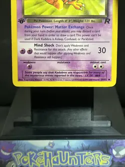 Pokemon Card Dark Kadabra 39/82 1st Edition Team Rocket WOTC Light Play - Image 3