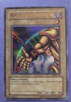 Right Arm of the Forbidden One LOB-122 - NM - Unlimited - Yu-Gi-Oh! YGO - Image 1