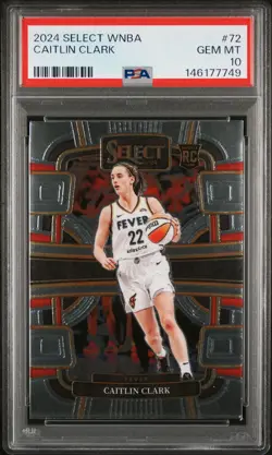 Caitlin Clark 2024 Panini Select WNBA Concourse #72 Rookie RC PSA10 GEM MT Fever - Image 1