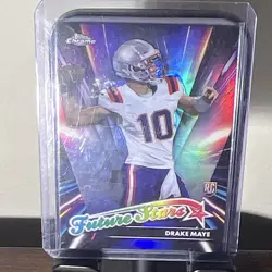 Topps 2024 Chrome Drake Maye #FS-3 Patriots Future Stars Insert (RC) - Image 1