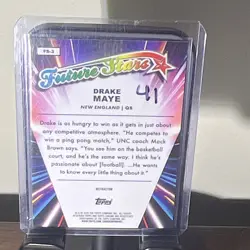 Topps 2024 Chrome Drake Maye #FS-3 Patriots Future Stars Insert (RC) - Image 2
