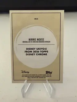 2026 Topps Disney Chrome Ukiyo-E Minnie Mouse #UK-5 SSP Shimmer /10 - Image 2