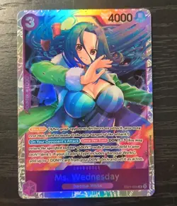 One Piece TCG Ms. Wednesday Holo Super Rare Card EB01-034 NM - Image 1