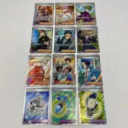 Pokemon TCG Full Art Trainer Lot 12 Cards Near Mint - Image 1