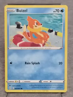 Buizel 22/72 Pokemon Card Shining Fates Common 70 HP QL - Image 1
