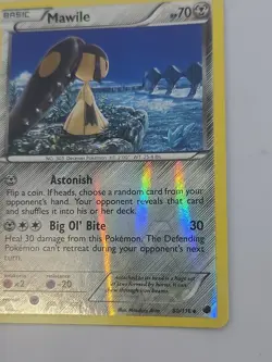 Pokemon Tcg Error- Crimp Card- Mawile BW Plasma Freeze 80/116 Reverse Holo - Image 3