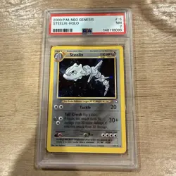 2000 Pokemon Neo Genesis Steelix Holo 15/111 Unlimited Card PSA 7 NM - Image 1