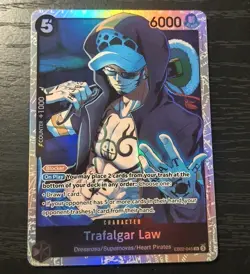 One Piece TCG Trafalgar Law Holo Super Rare Card EB02-045 NM - Image 1